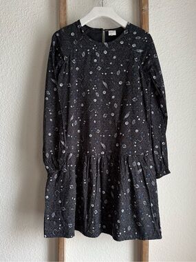 Little Karl Marc John Ralaxy Noir Celestial Galaxy Long Sleeve Dress Sz: 12
